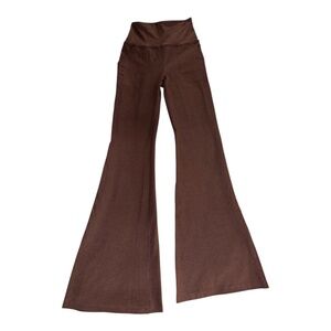 Beyond Yoga Sienna Brown Heather Flare Leggings S